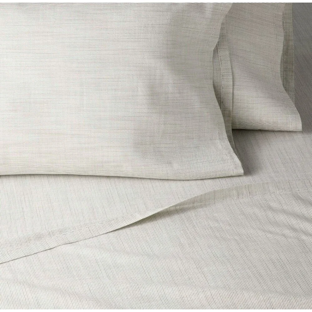4pc Queen Micro Stripe Sheet Set Green - Hearth & Hand with Magnolia NEW